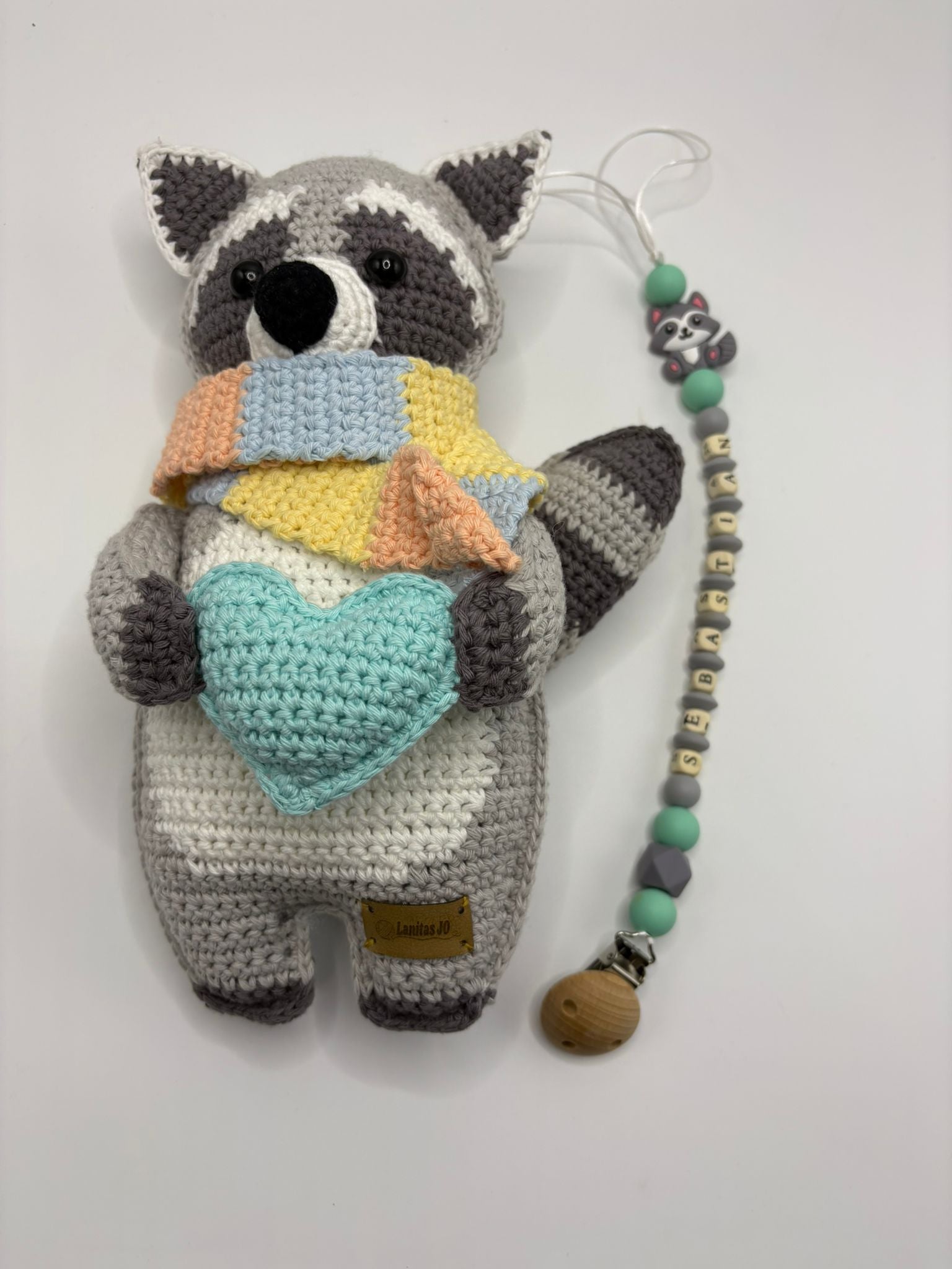 Muñeco de Apego Mapache – Estilo Ragdoll