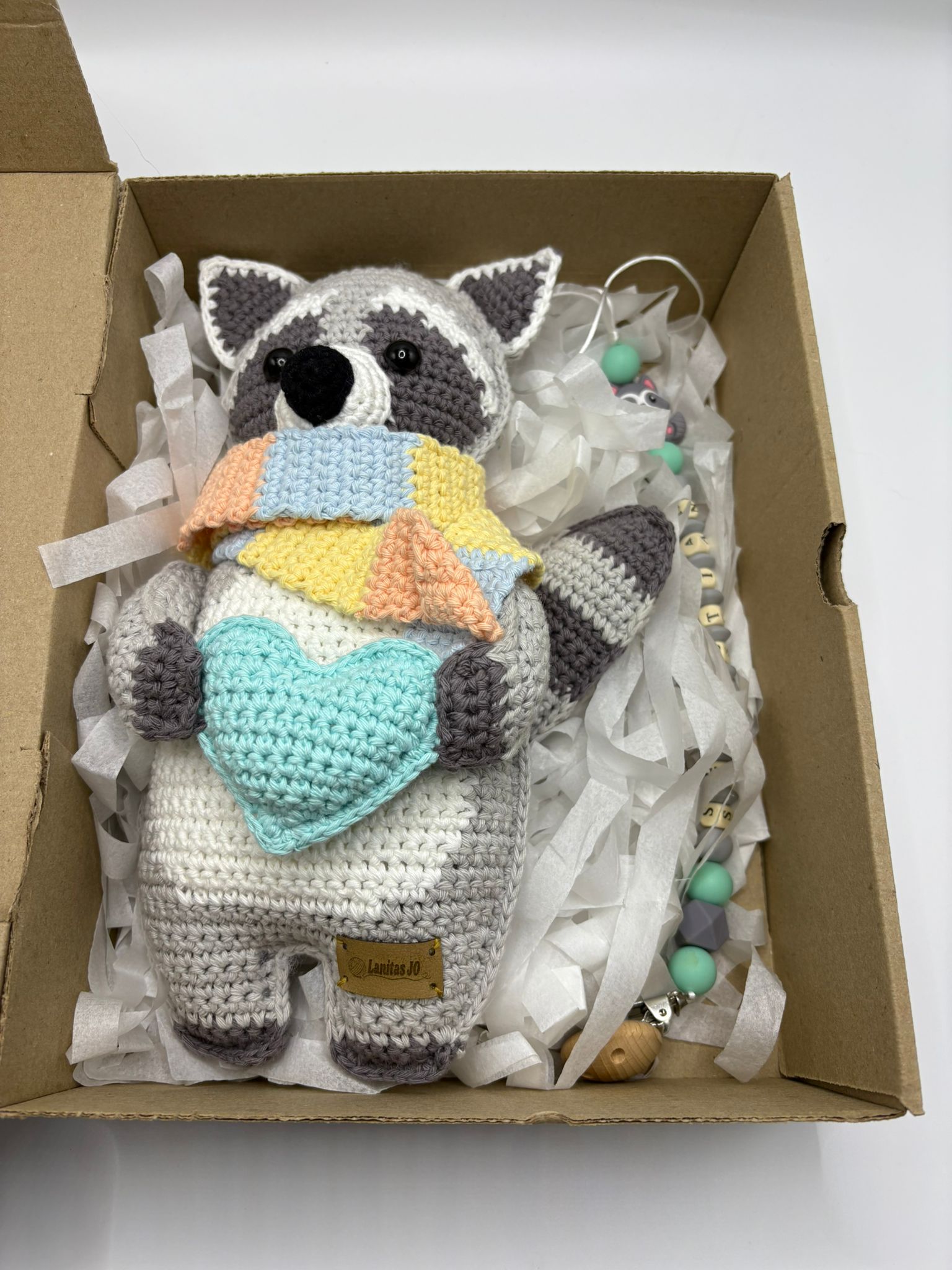 Muñeco de Apego Mapache – Estilo Ragdoll